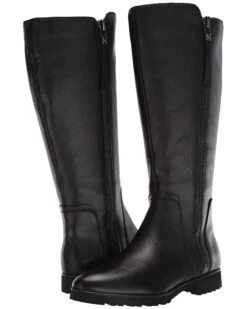 Naturalizer Women Boots Gael Wide Calf, Black Leather