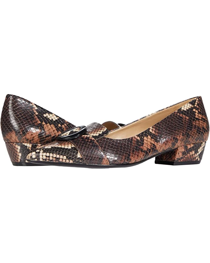 Naturalizer Women Flats Barton, Brown Tonal Snake Print Leather 3 Naturalizer Women Flats Barton, Brown Tonal Snake Print Leather