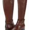 Naturalizer Women Boots Reid Wide Shaft, Cinnamon Leather
