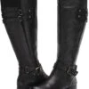 Naturalizer Women Boots Jackie Wide Calf, Black Leather