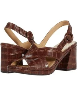 Naturalizer Women Heels Renly, Lodge Brown Crocco Print Smooth